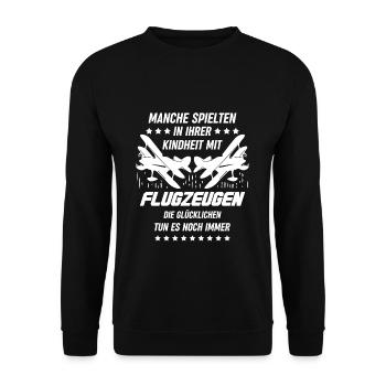 Modellflieger Modellflugzeug Modellbauer - Sweat-shirt Unisexe - noir - Devant - Alina (178cm) & Michal (187cm)