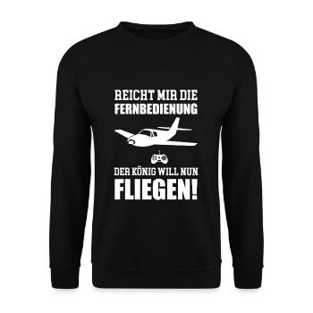 Modellflieger Modellflugzeug Modellbauer - Sweat-shirt Unisexe - noir - Devant - Alina (178cm) & Michal (187cm)