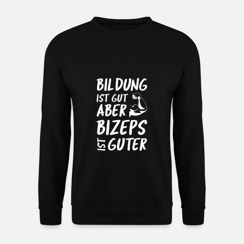 Bizeps Krafttraining Muskeln Gym - Unisex Pullover - Schwarz