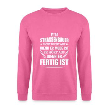 constructeurs de routes - Sweat-shirt Unisexe - rose - Devant
