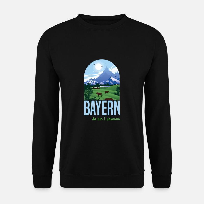 Bayern boarisch bayerischer Spruch - Unisex Pullover - Schwarz