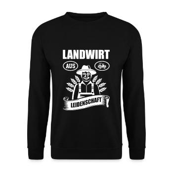 Landwirt Bauer - Unisex Pullover - Schwarz - Vorne - Alina (178cm) & Michal (187cm)