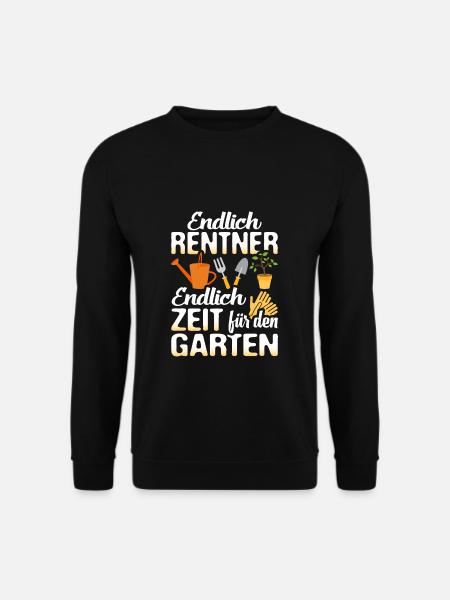 Rentner Garten Gartenarbeit - Unisex Pullover - Schwarz