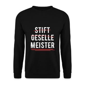 Meister Meisterprüfung Meisterschule - Unisex Pullover - Schwarz - Vorne - Alina (178cm) & Michal (187cm)