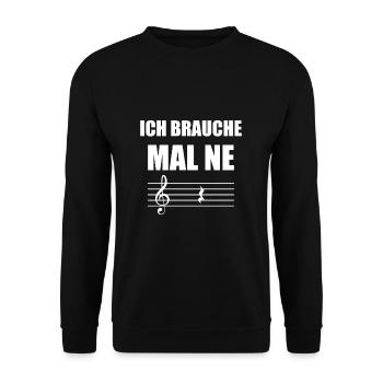 Music music blague pause - Sweat-shirt Unisexe - noir - Devant - Alina (178cm) & Michal (187cm)