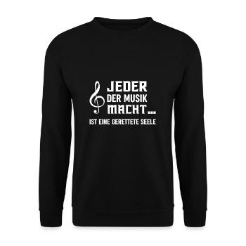 Chanteur de musique chantant musicien - Sweat-shirt Unisexe - noir - Devant - Alina (178cm) & Michal (187cm)