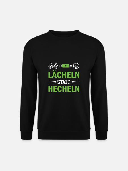Lächeln statt Hecheln E-Bike - Unisex Pullover - Schwarz