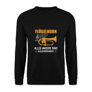 flugelhorn - Unisex Sweatshirt - black - Front - Alina (178cm) & Michal (187cm)