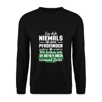Scout - Unisex Sweatshirt - black - Front - Alina (178cm) & Michal (187cm)