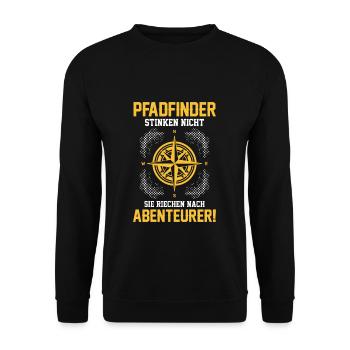 Pfadfinder - Unisex Pullover - Schwarz - Vorne - Alina (178cm) & Michal (187cm)