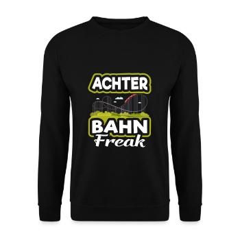 Achterbahn Freizeitpark - Unisex Pullover - Schwarz - Vorne - Alina (178cm) & Michal (187cm)