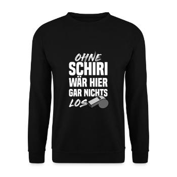 Schiri - Unisex Pullover - Schwarz - Vorne - Alina (178cm) & Michal (187cm)