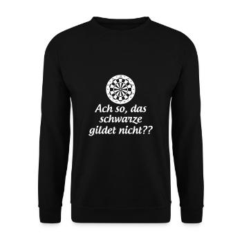 Dartscheibe Darts - Unisex Pullover - Schwarz - Vorne - Alina (178cm) & Michal (187cm)