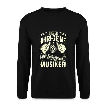Dirigent - Unisex Pullover - Schwarz - Vorne - Alina (178cm) & Michal (187cm)