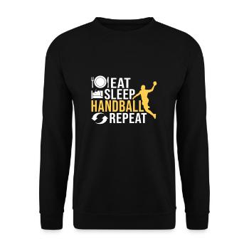 Handballer Mannschaft Handball - Unisex Pullover - Schwarz - Vorne - Alina (178cm) & Michal (187cm)