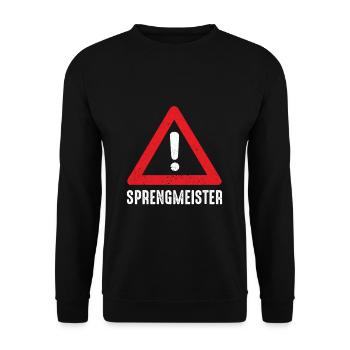 Sprengmeister Pyrotechnik Pyrotechniker - Unisex Pullover - Schwarz - Vorne - Alina (178cm) & Michal (187cm)