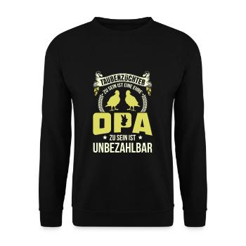 Brieftauben Taubenzucht Taubenzüchter - Unisex Pullover - Schwarz - Vorne - Alina (178cm) & Michal (187cm)