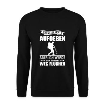 Wandern Bergsteiger - Unisex Pullover - Schwarz - Vorne - Alina (178cm) & Michal (187cm)