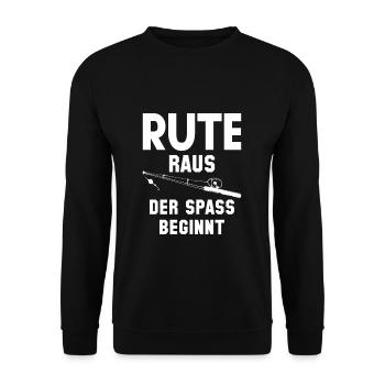 Angel Angelrute - Unisex Pullover - Schwarz - Vorne - Alina (178cm) & Michal (187cm)