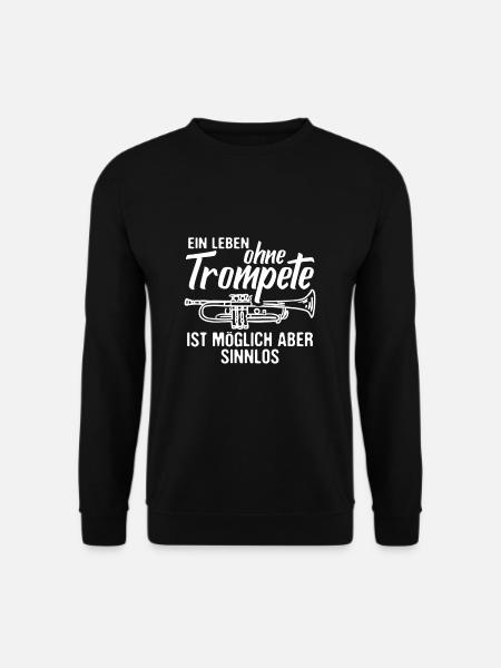 Trompete - Unisex Pullover - Schwarz