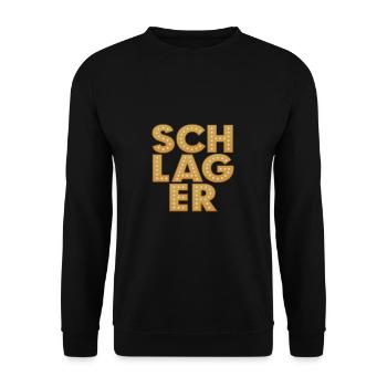Schlager Schlagermusik - Unisex Pullover - Schwarz - Vorne - Alina (178cm) & Michal (187cm)