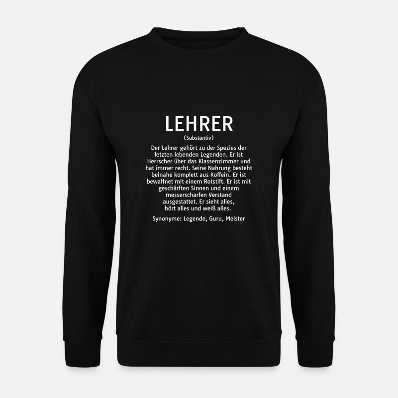 Lehrer Lehramt Schule - Unisex Pullover - Schwarz