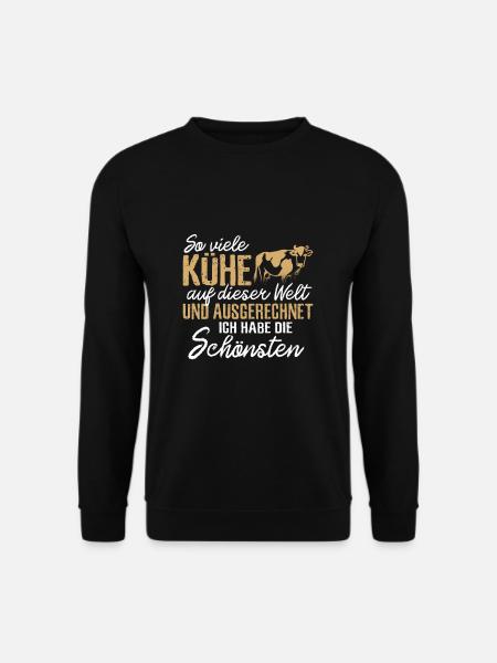 Kühe Bauer Farmer - Unisex Pullover - Schwarz