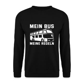 Busfahrer Busfahrerin Bus - Unisex Pullover - Schwarz - Vorne - Alina (178cm) & Michal (187cm)