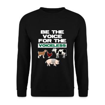 Veganer Veganerin Veganismus - Unisex Pullover - Schwarz - Vorne - Alina (178cm) & Michal (187cm)