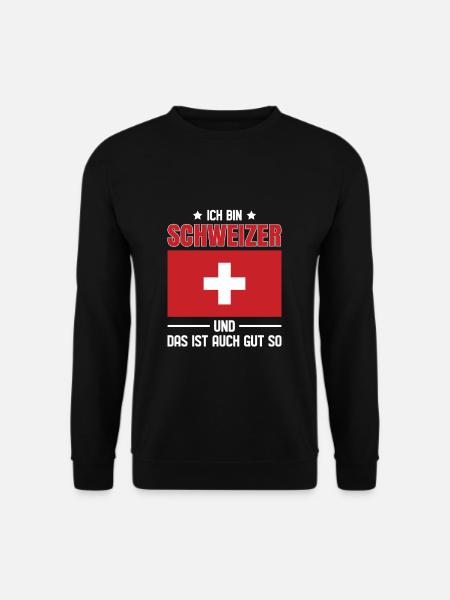 Schweizerdeutsch Schweizer Schweiz - Unisex Pullover - Schwarz