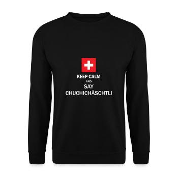 Chuchichäschtli Suisse Suisse - Sweat-shirt Unisexe - noir - Devant - Alina (178cm) & Michal (187cm)
