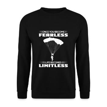 Skydiver skydiver - Unisex Sweatshirt - black - Front - Alina (178cm) & Michal (187cm)