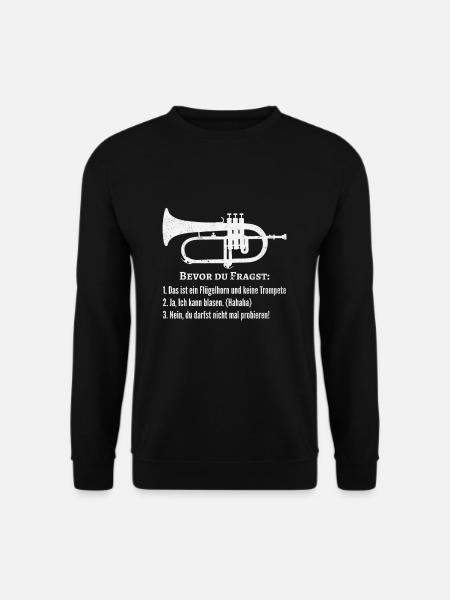 Flügelhorn Tenorhorn Instrument - Unisex Pullover - Schwarz