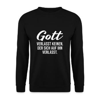 Christentum Jesus Christ - Unisex Pullover - Schwarz - Vorne - Alina (178cm) & Michal (187cm)