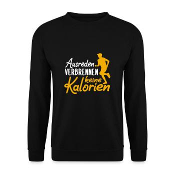 Läufer Joggen Laufen - Unisex Pullover - Schwarz - Vorne - Alina (178cm) & Michal (187cm)