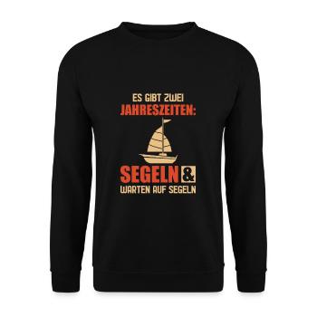 Segeln Segelschiff Segler - Unisex Pullover - Schwarz - Vorne - Alina (178cm) & Michal (187cm)