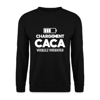 Caca prout cadeau drôle toilette - Sweat-shirt Unisexe - noir - Devant - Alina (178cm) & Michal (187cm)