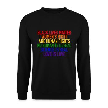 LGBTQ Gay Pride Month Queer CSD Gift LGBT - Unisex Sweatshirt - black - Front - Alina (178cm) & Michal (187cm)