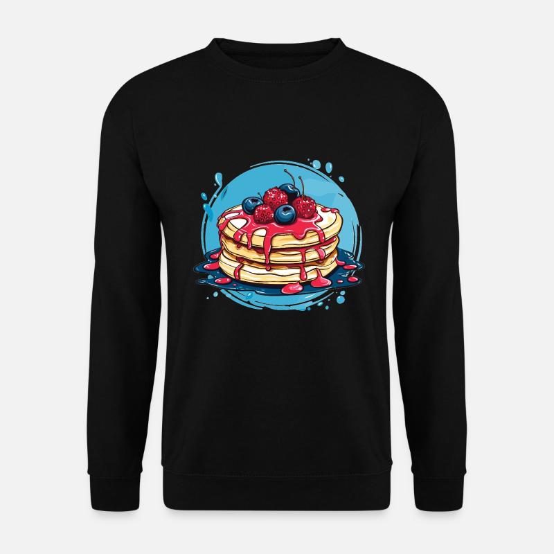 Pancakes with berries - Unisex Sweatshirt - black