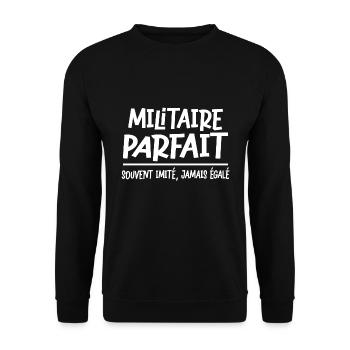 Militaire parfait cadeau drôle armée de terre - Sweat-shirt Unisexe - noir - Devant - Alina (178cm) & Michal (187cm)