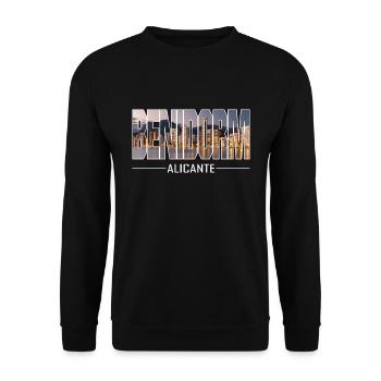BENIDORM ALICANTE - Unisex Pullover - Schwarz - Vorne - Alina (178cm) & Michal (187cm)