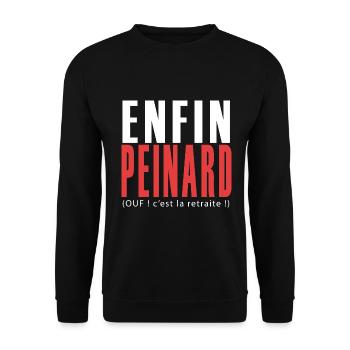 Retraite enfin Peinard Cadeau retraite retraité - Sweat-shirt Unisexe - noir - Devant - Alina (178cm) & Michal (187cm)