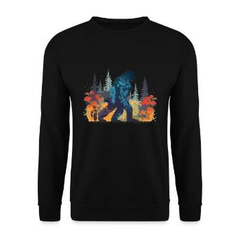 Sci Fi Yeti Mythe Cadeau Coloré Bigfoot - Sweat-shirt Unisexe - noir - Devant - Alina (178cm) & Michal (187cm)