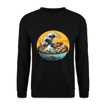 Délicieux bol de ramen asiatique avec sushi - Sweat-shirt Unisexe - noir - Devant - Alina (178cm) & Michal (187cm)