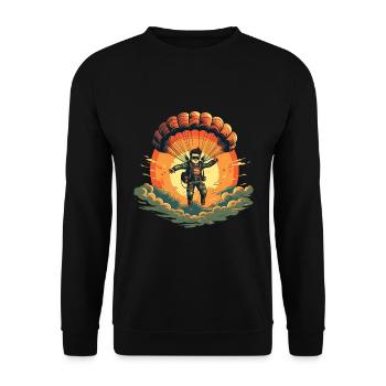 Aventure de parachutisme - Fun Skydiver - Sweat-shirt Unisexe - noir - Devant - Alina (178cm) & Michal (187cm)