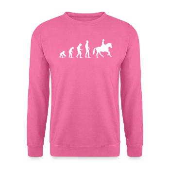 Reiten Evolution | Pferd | Reiten - Unisex Pullover - Pink - Vorne