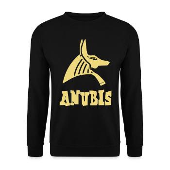 Anubis - cool T-shirt with the Egyptian god - Unisex Sweatshirt - black - Front - Alina (178cm) & Michal (187cm)