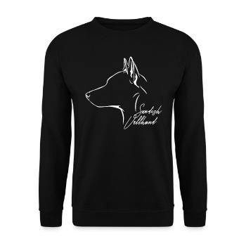 SUÉDOIS VALLHUND Profil Chiens Wilsigns - Sweat-shirt Unisexe - noir - Devant - Alina (178cm) & Michal (187cm)