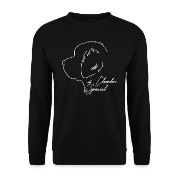 Clumber Spaniel Profile Dogs Dog Wilsigns - Unisex Sweatshirt - black - Front - Alina (178cm) & Michal (187cm)