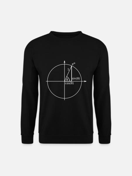 Unit circle Eulerian formula (Euler) - Unisex Sweatshirt - black